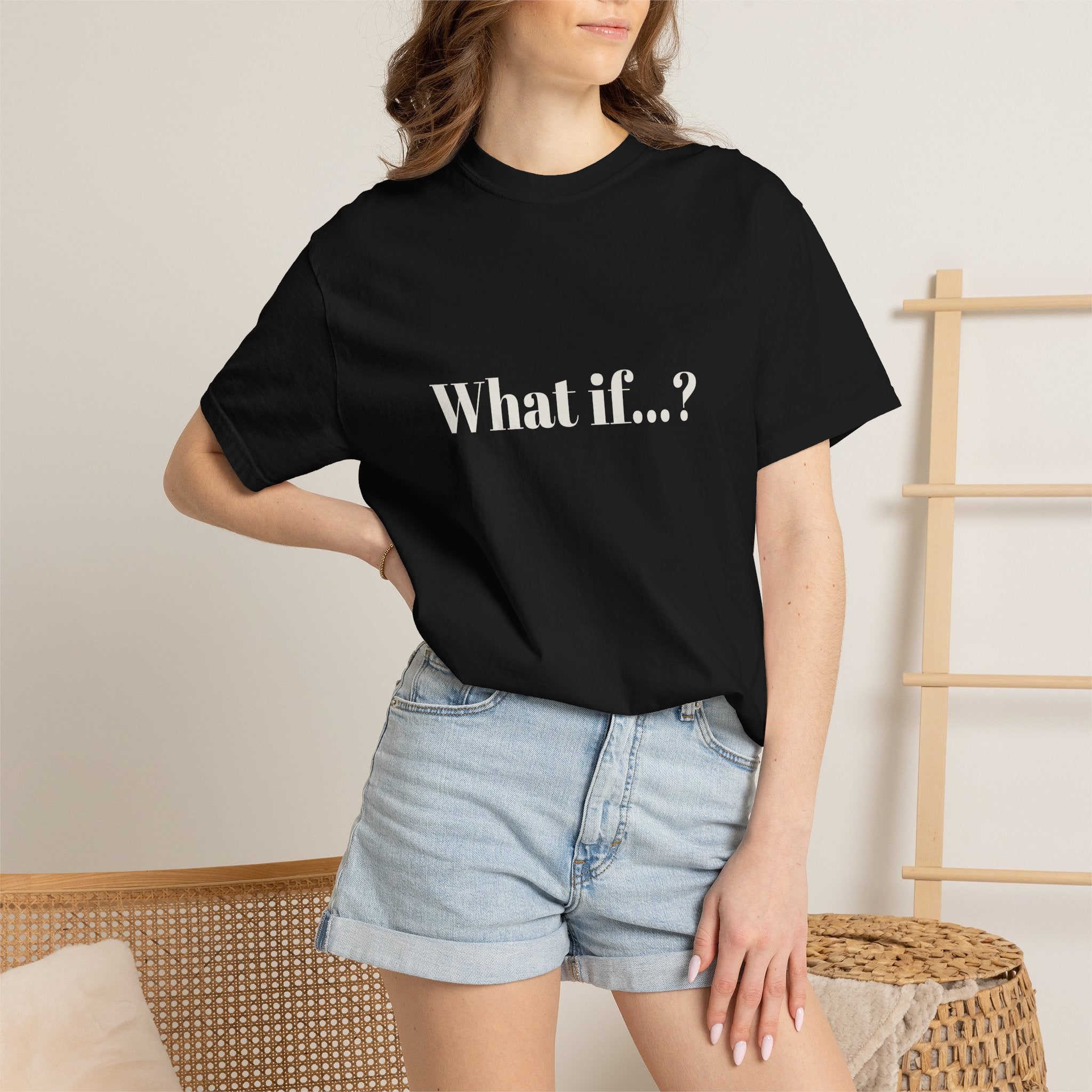 What if...? T-shirt | Minimal Text Graphic